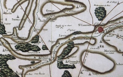 Liévin sur la carte de Cassini